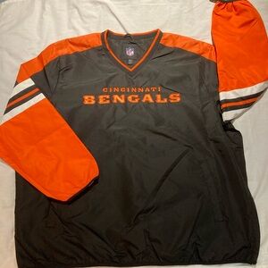 Cincinnati Bengals Pullover Windbreaker, NFL Team Apparel, Men’s size 4XB, NWT!